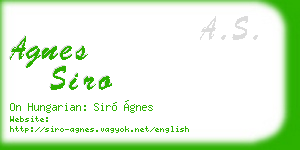 agnes siro business card